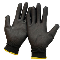 Gauge Polyester PU Coated Work Industrial Labor Safety Protective Working Gloves